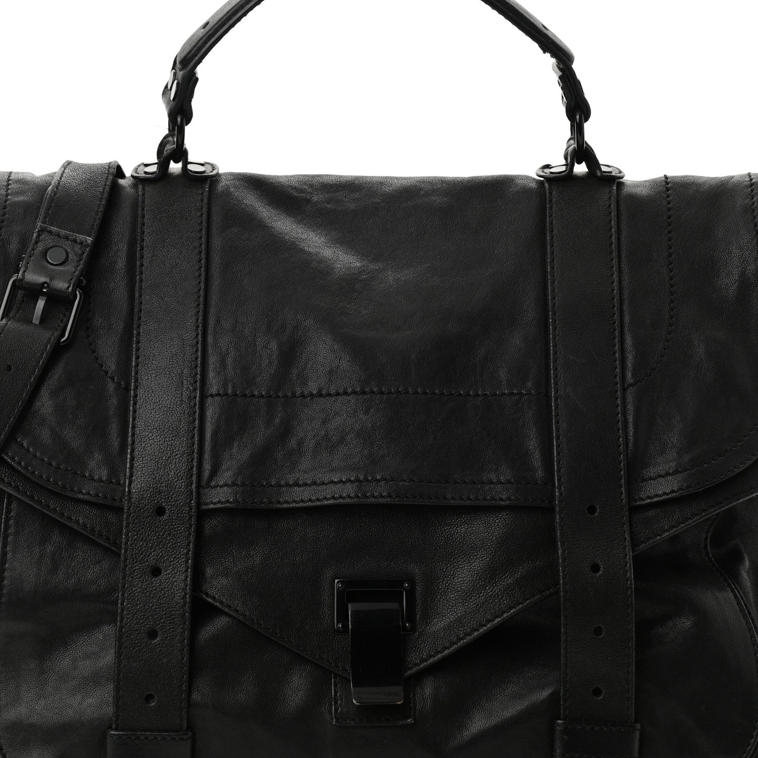 Proenza Schouler Lambskin PS1 Large Satchel Black 7 of 9
