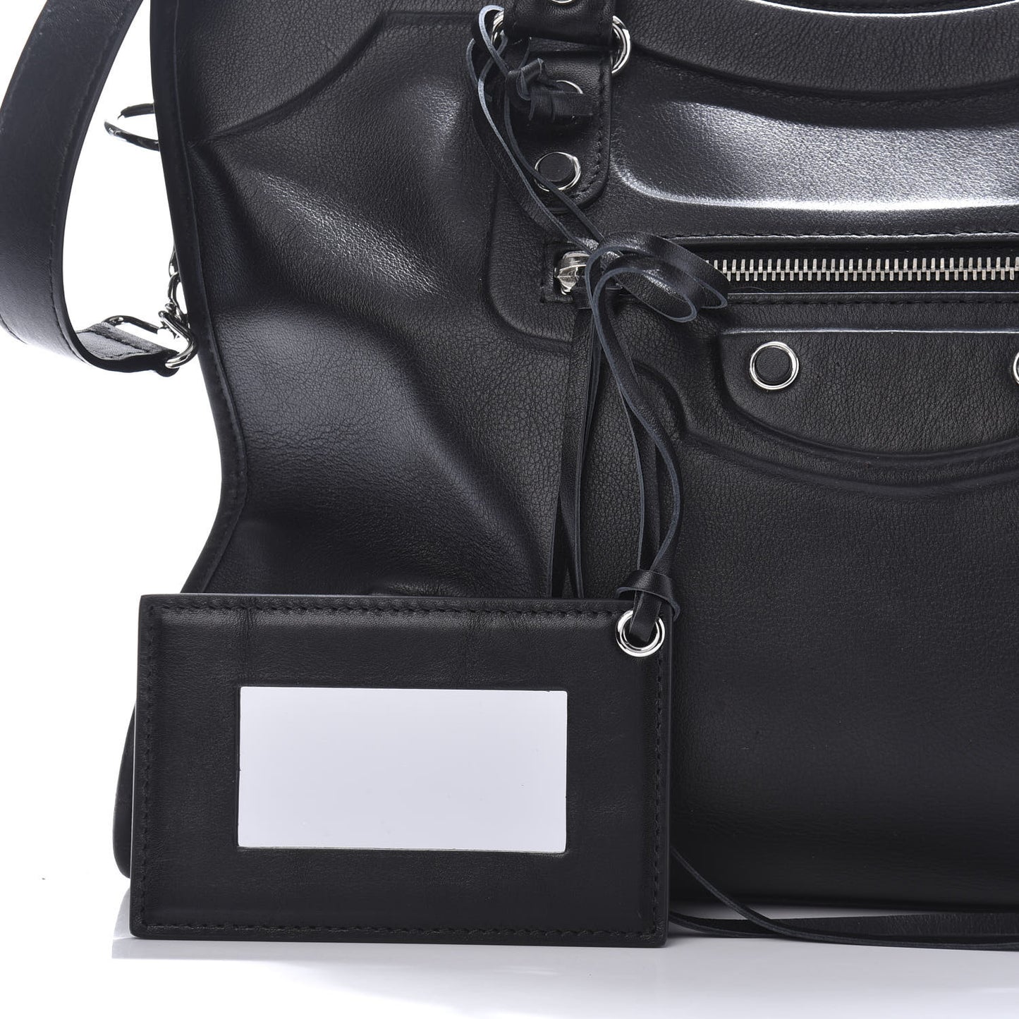 Margaux Calfskin Classic Silver Ring Hardware City Black