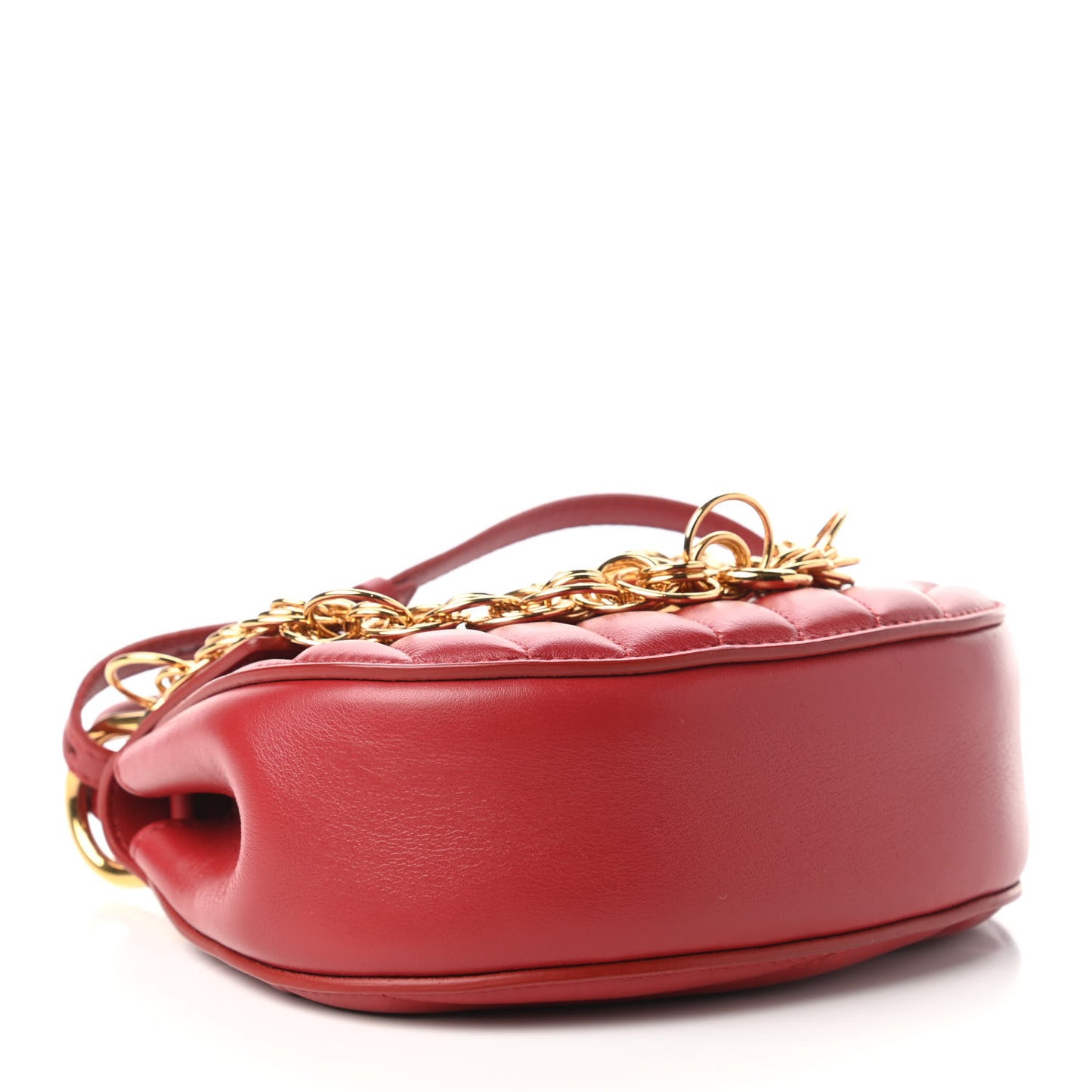 Calfskin Quilted Mini Drew Bijou Shoulder Bag Dahlia Red