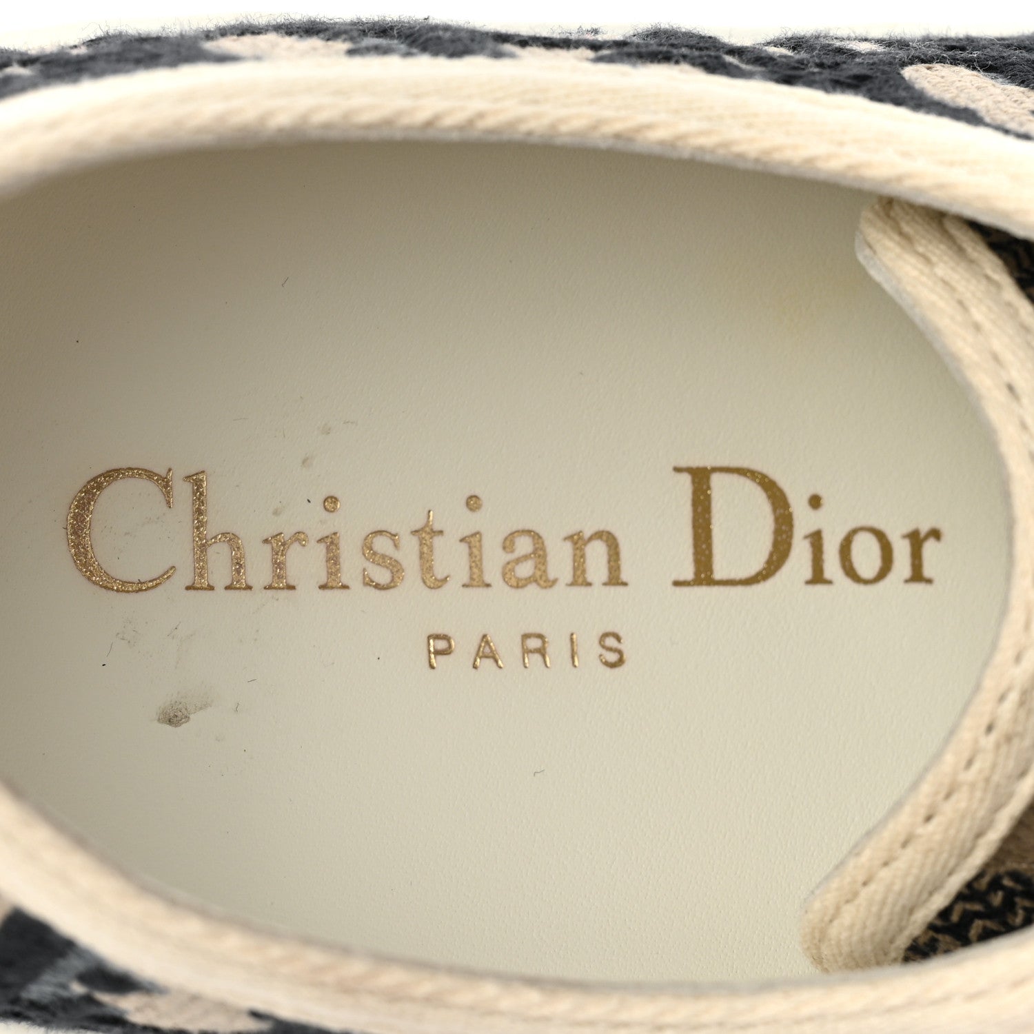 Christian Dior Canvas Oblique Walk'N'Dior Low Top Sneakers 35.5 Deep Blue 8 of 10