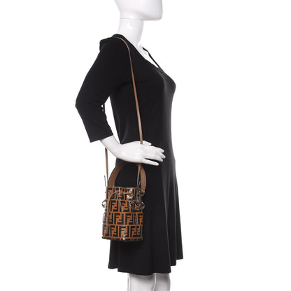 Fendi Vitello Liberty F is Fendi FF Embossed Mini Mon Tresor Bucket Bag Tobacco Black 2 of 10