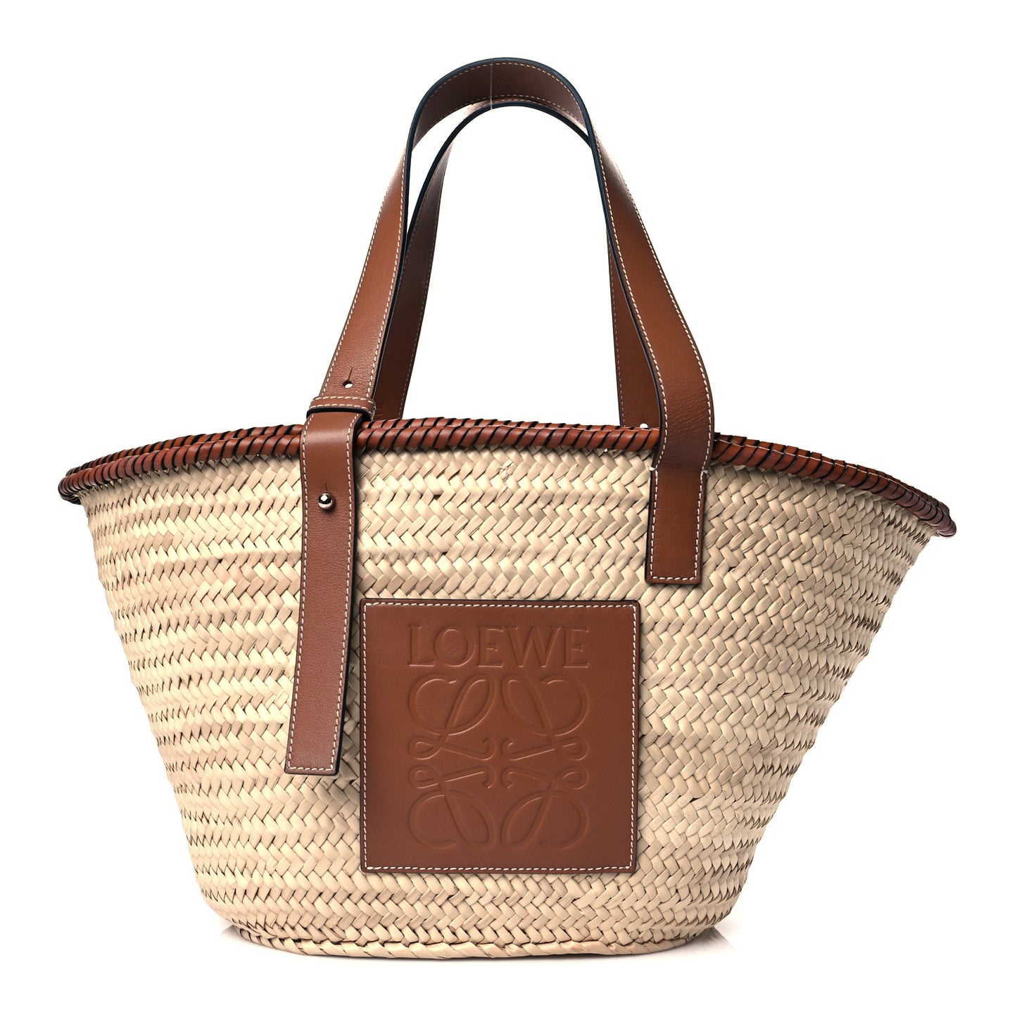 Raffia Basket Tote Bag Natural Tan