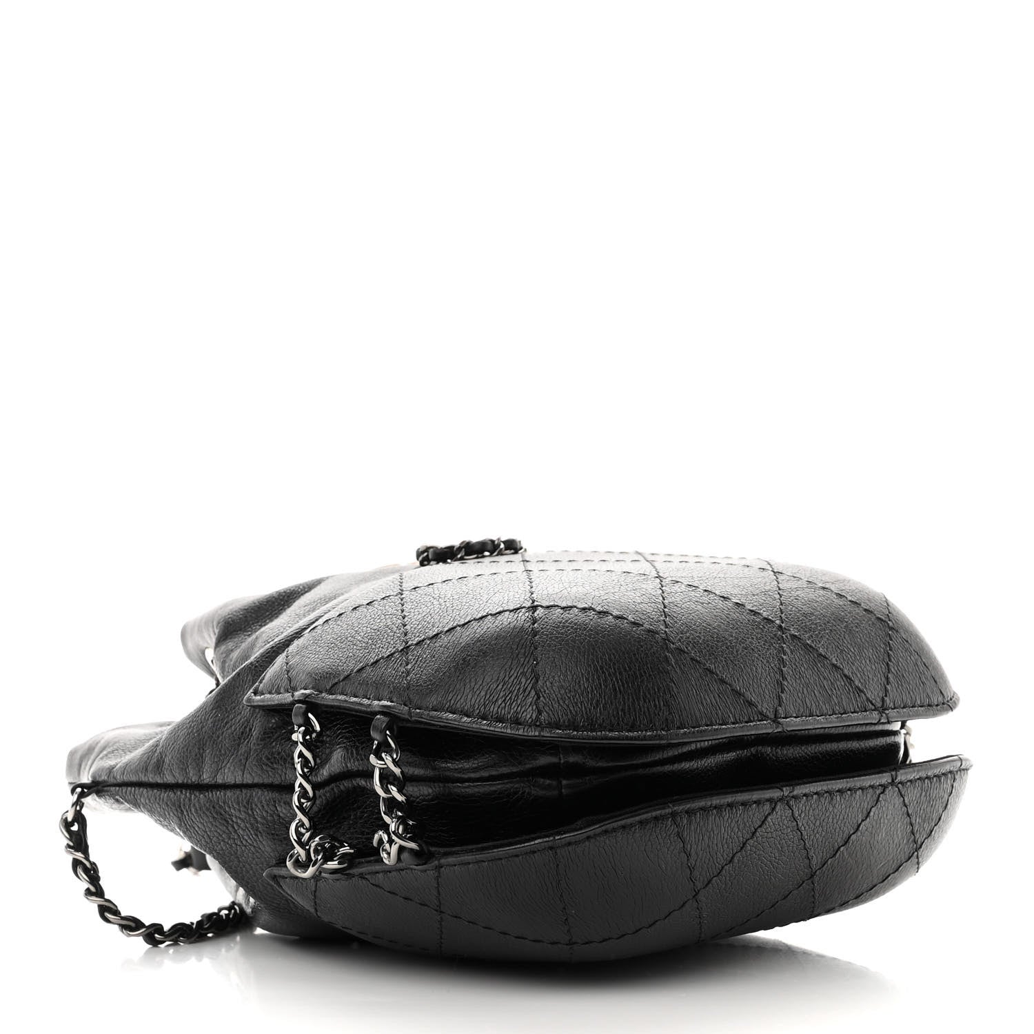 Chanel Calfskin Quilted Small Gabrielle Bucket Black 4 of 11