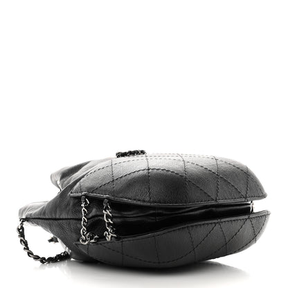 Chanel Calfskin Quilted Small Gabrielle Bucket Black 4 of 11