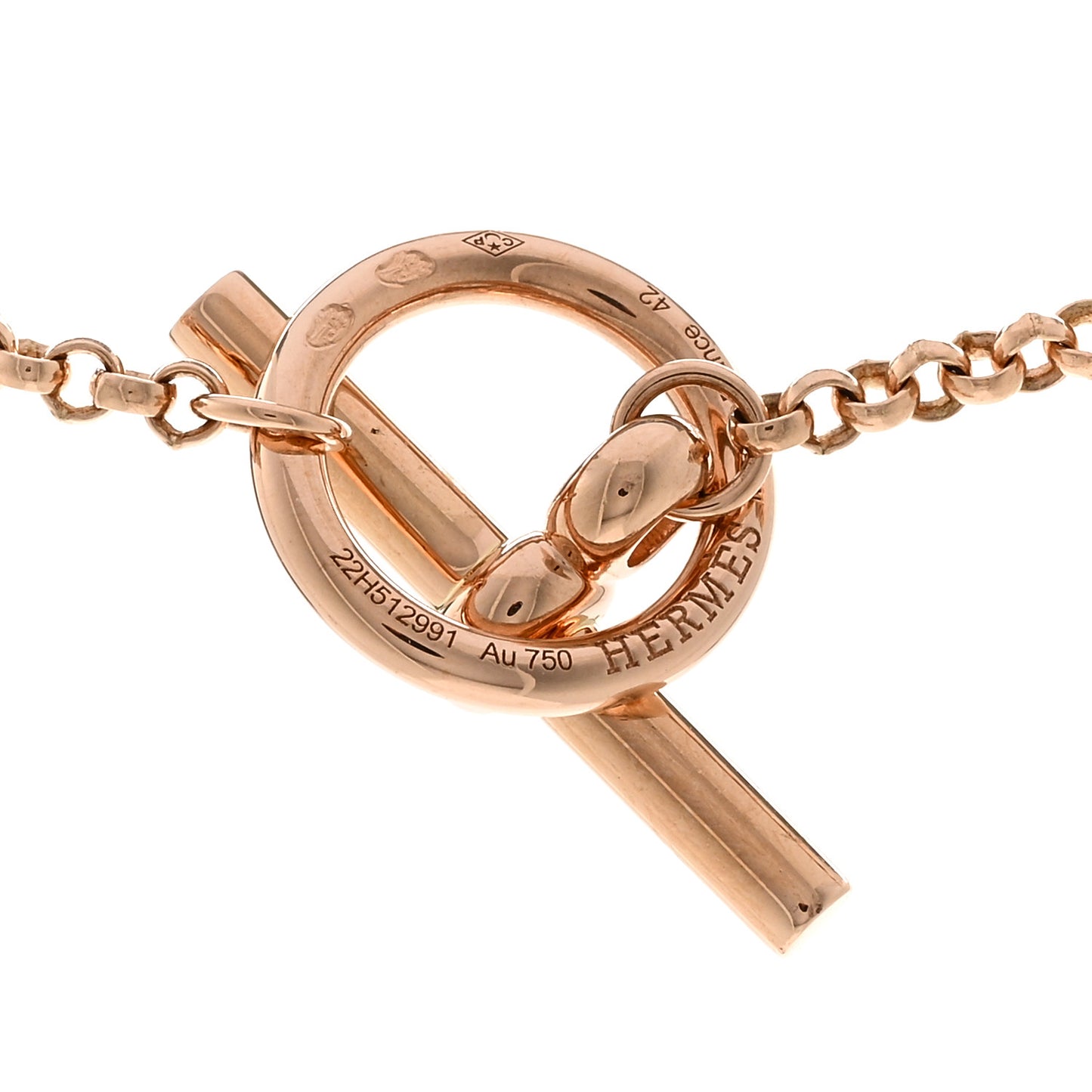 18K Rose Gold Diamond MM Clou d'H Pendant Necklace