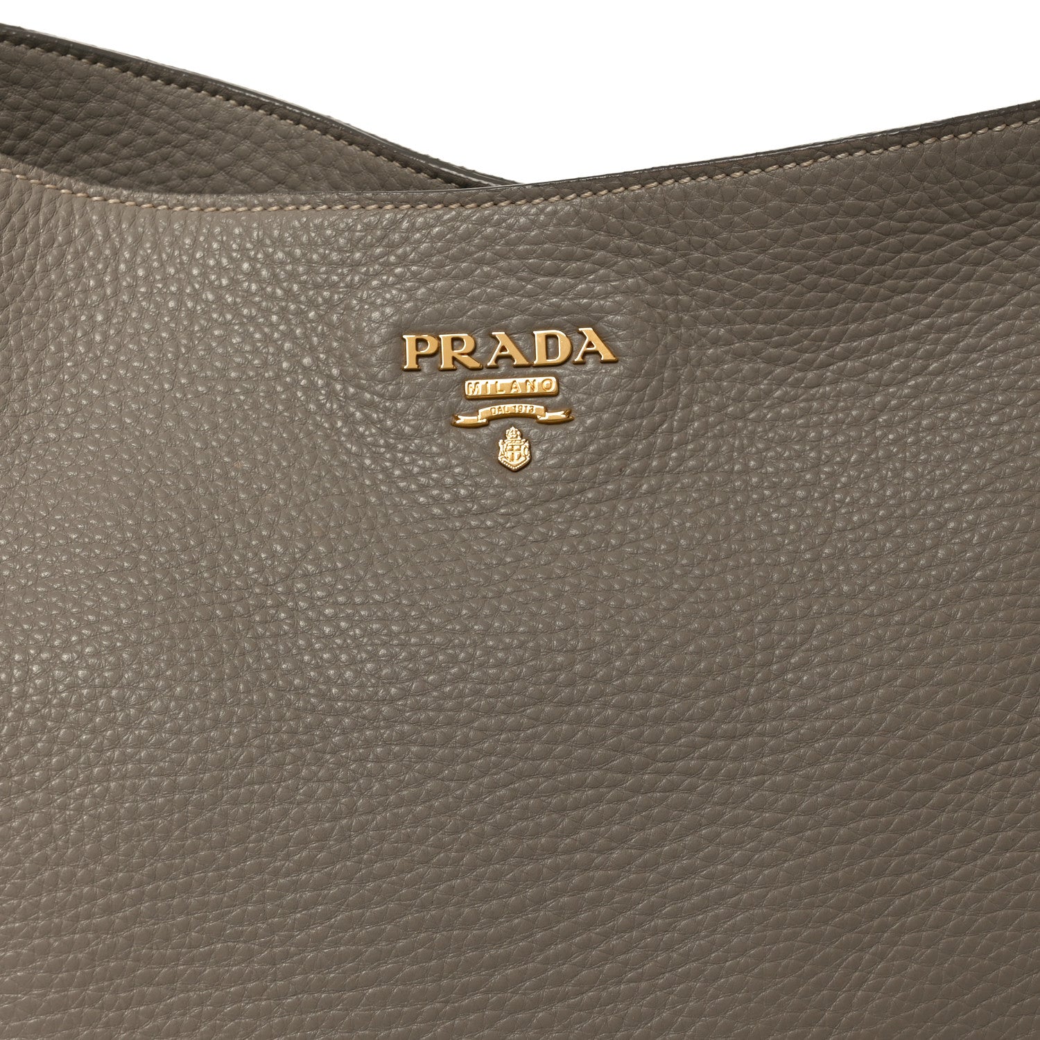 Prada Vitello Daino Side Pocket Hobo Pomice 7 of 9