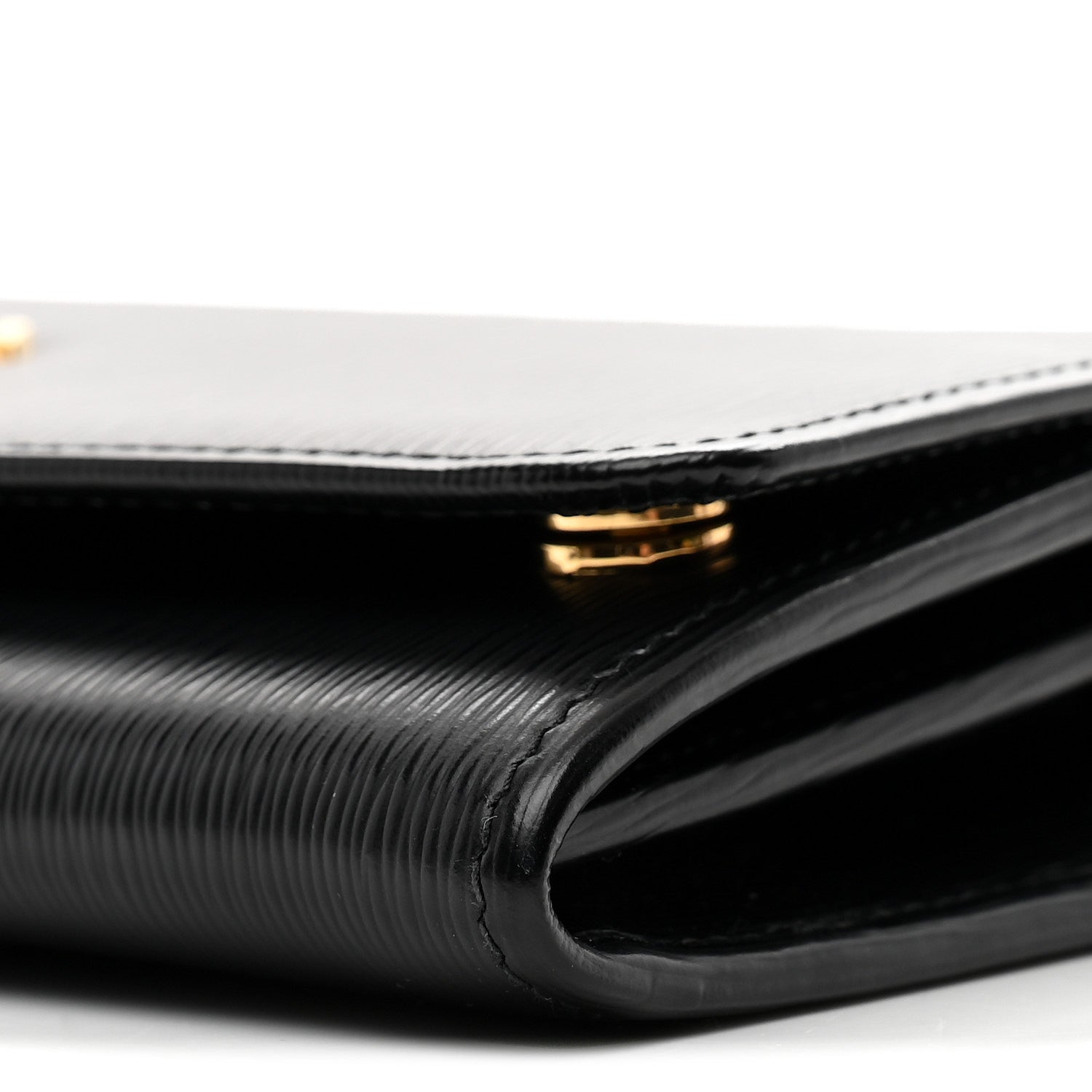 Prada Vitello Move Metal Oro Chain Wallet Black 7 of 10