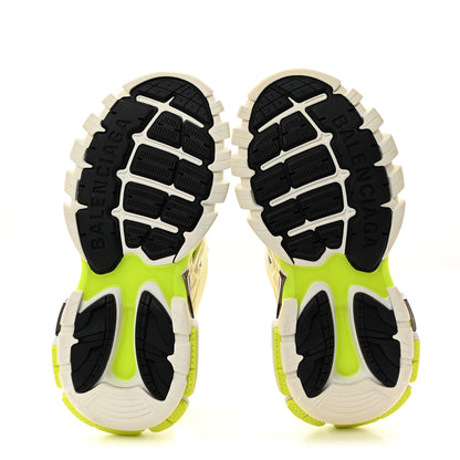 Balenciaga Rubber Mesh Bi-Color Womens Track.2 Open Sneakers 37 White Fluo Yellow 5 of 9