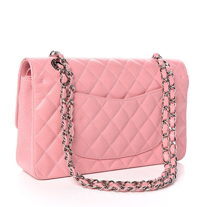 Chanel Caviar Quilted Medium Double Flap Pink 3 of 17