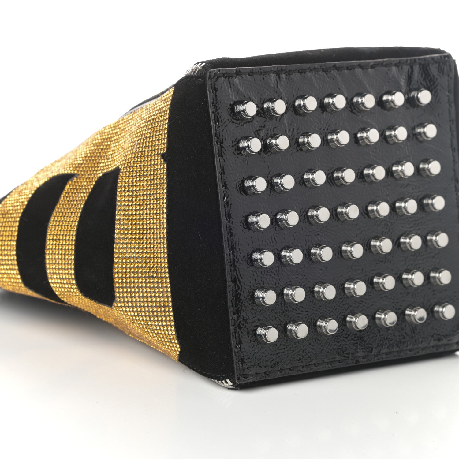 Alexander Wang Suede Crystal Embellished Logo Roxy Tote Black 7 of 8