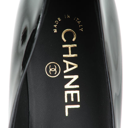 Chanel Patent Calfskin Cap Toe Ballerina Flats 38 Black 7 of 7