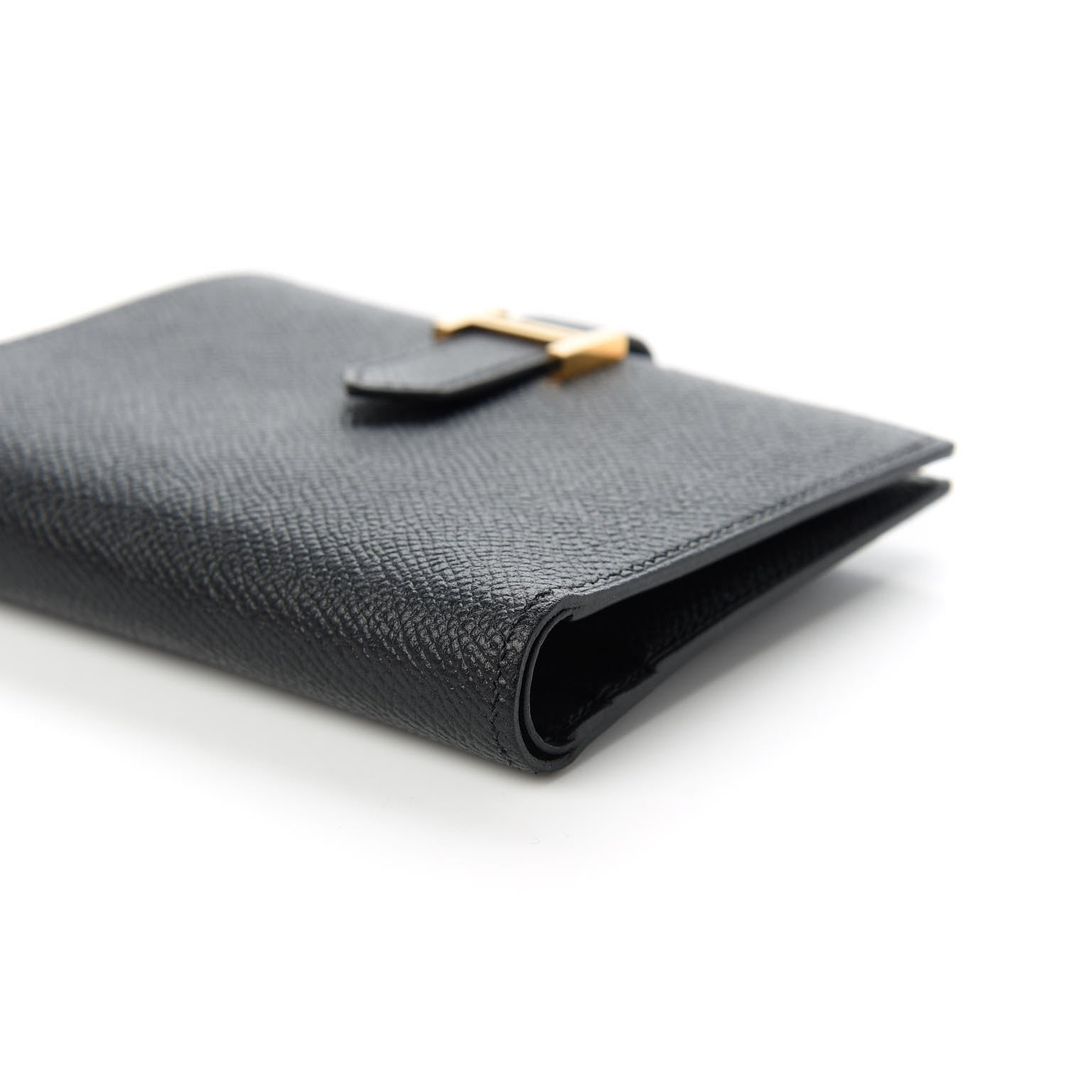 Hermes Epsom Bearn Compact Wallet Black 7 of 10