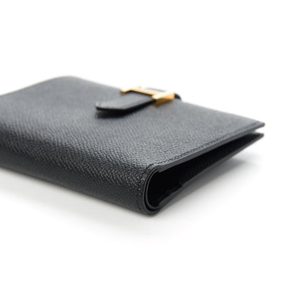 Hermes Epsom Bearn Compact Wallet Black 7 of 10