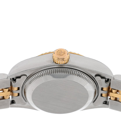 Rolex Stainless Steel 18K Yellow Gold Diamond 26mm Oyster Perpetual Datejust Watch Champagne 79173 4 of 4
