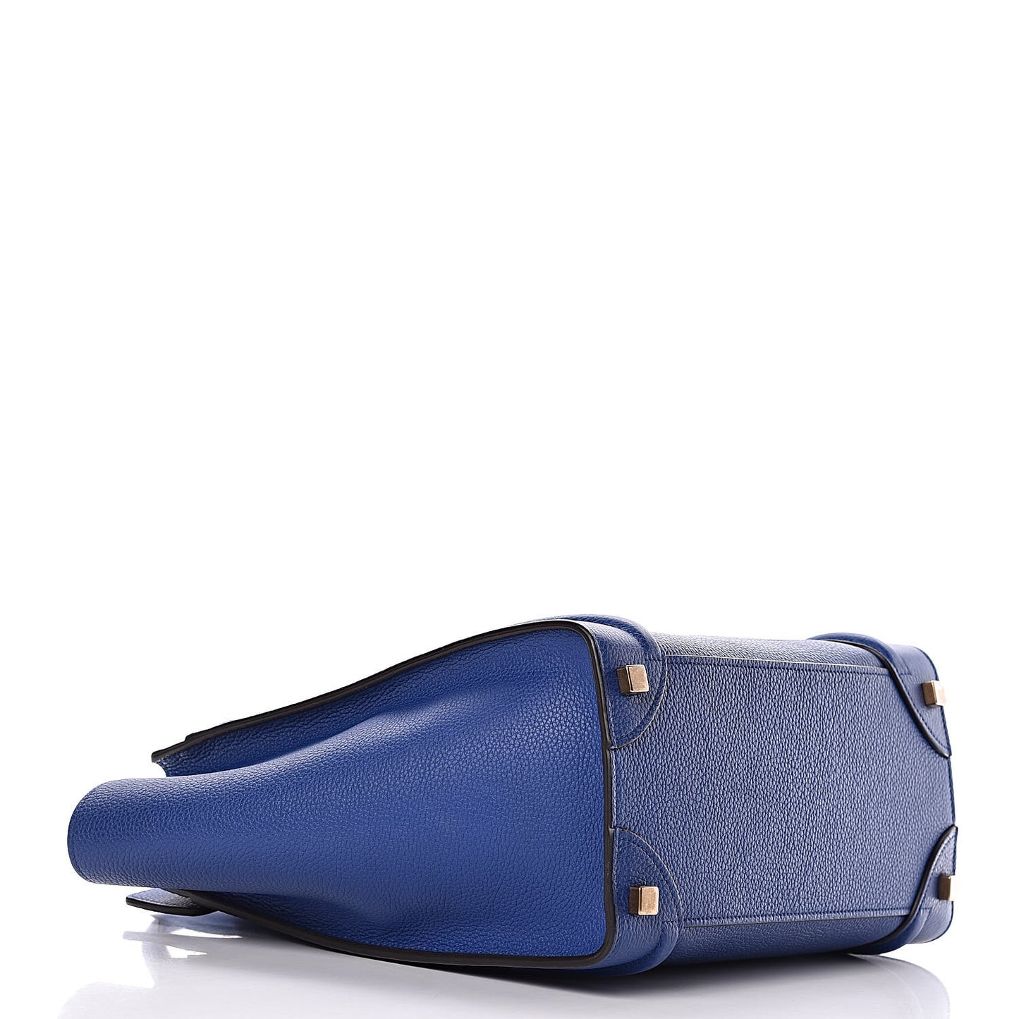 Drummed Calfskin Micro Luggage Indigo