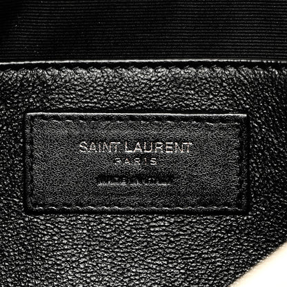 Saint Laurent Crinkled Calfskin Matelasse Monogram Baby Niki Chain Satchel Ivory 6 of 11