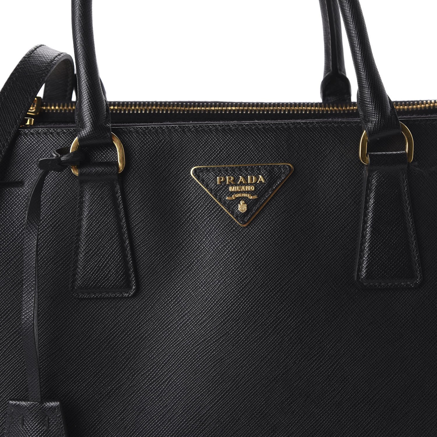 Prada Saffiano Medium Galleria Double Zip Tote Black 9 of 10
