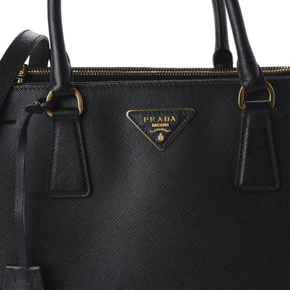 Prada Saffiano Medium Galleria Double Zip Tote Black 9 of 10