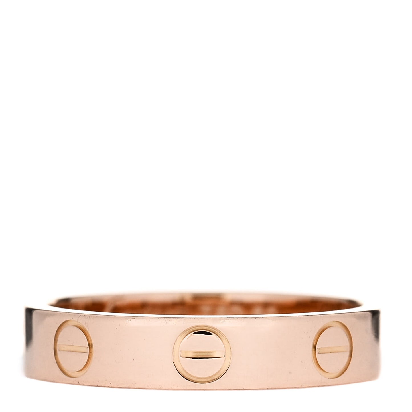 18K Pink Gold 3.5mm LOVE Wedding Band Ring 50 5.5