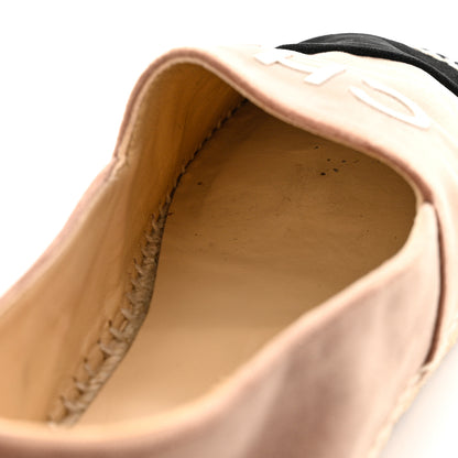 Chanel Velvet Logo Espadrilles 38 Beige Black 9 of 11