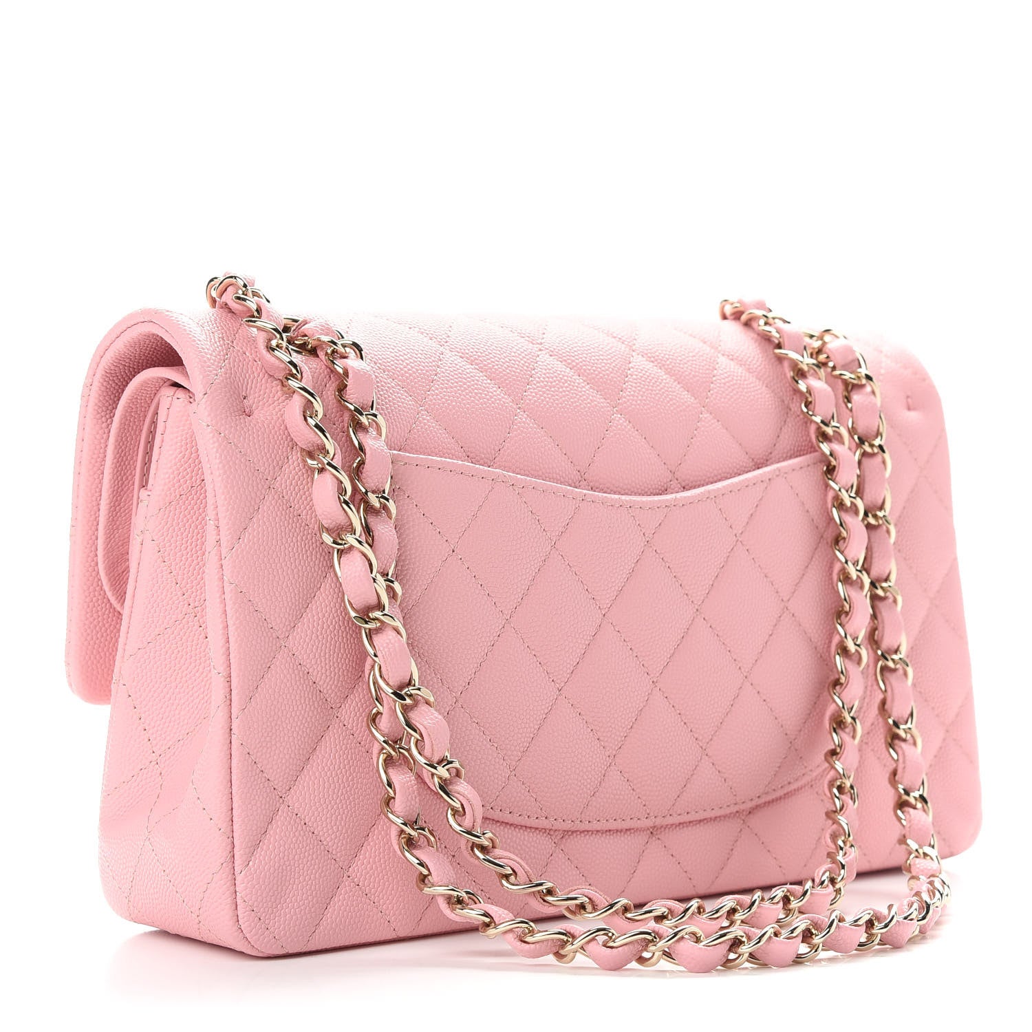 Chanel Caviar Quilted Medium Double Flap Pink 3 of 9