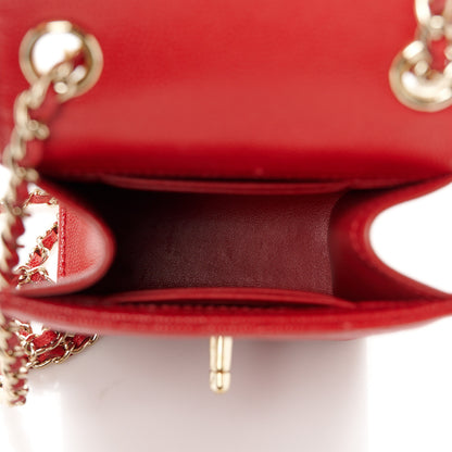 Chanel Caviar Quilted Classic Phone Holder Red 5 of 12
