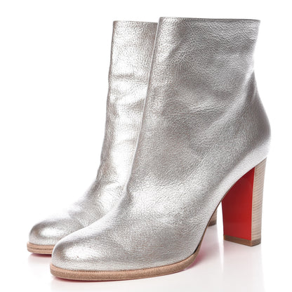 Christian Louboutin Kid Lame Washed Adox 85 Ankle Boots 39 Roche Grezzo Saponat 3 of 8