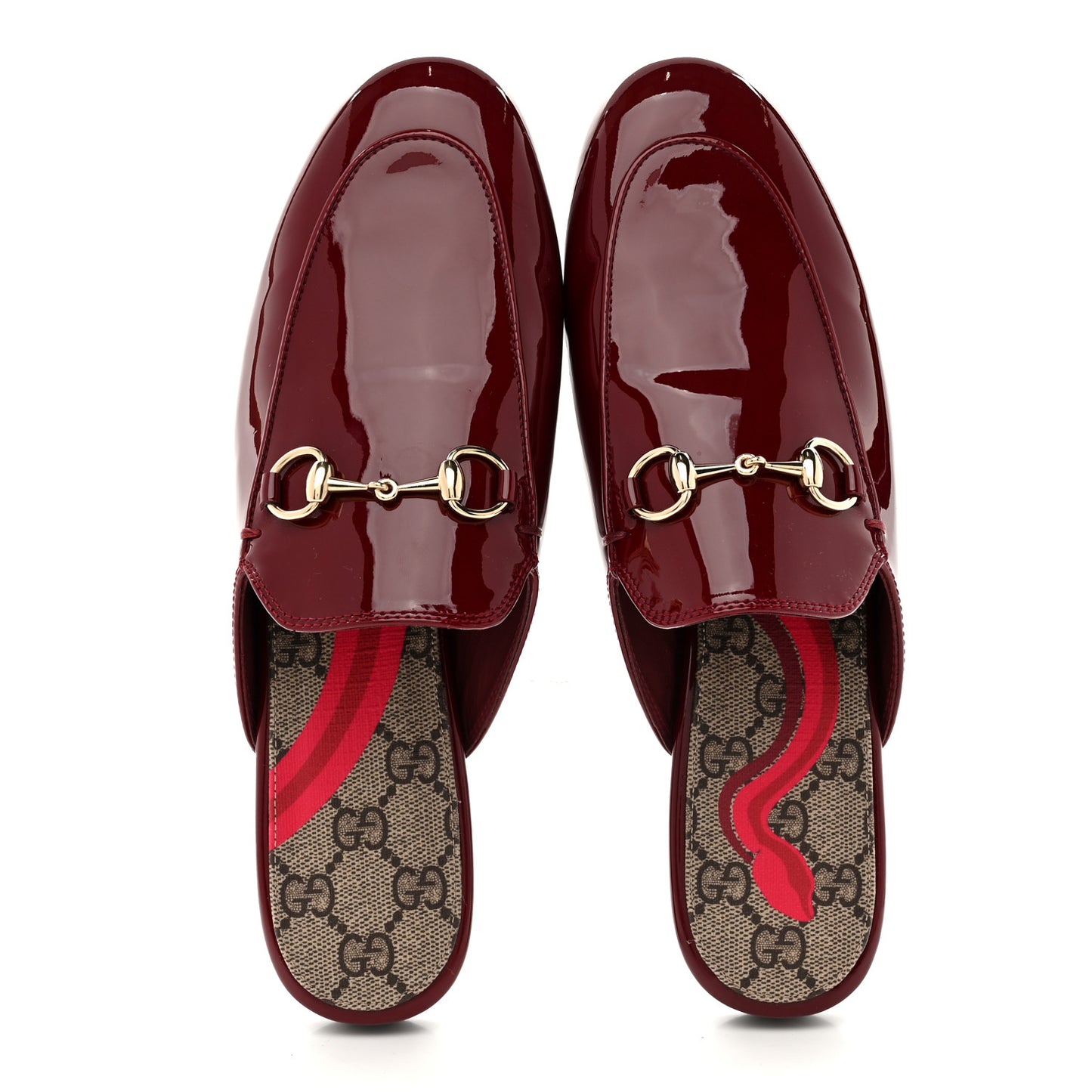 Patent Womens Princetown Slippers 36.5 Rosso Ancora