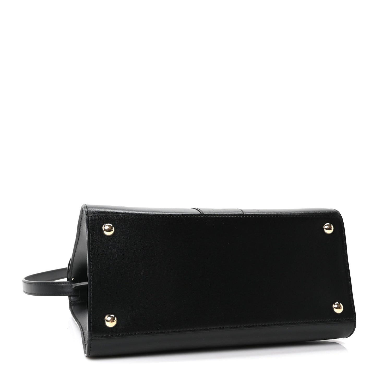 Box Calfskin MM Brillant Satchel Black Black