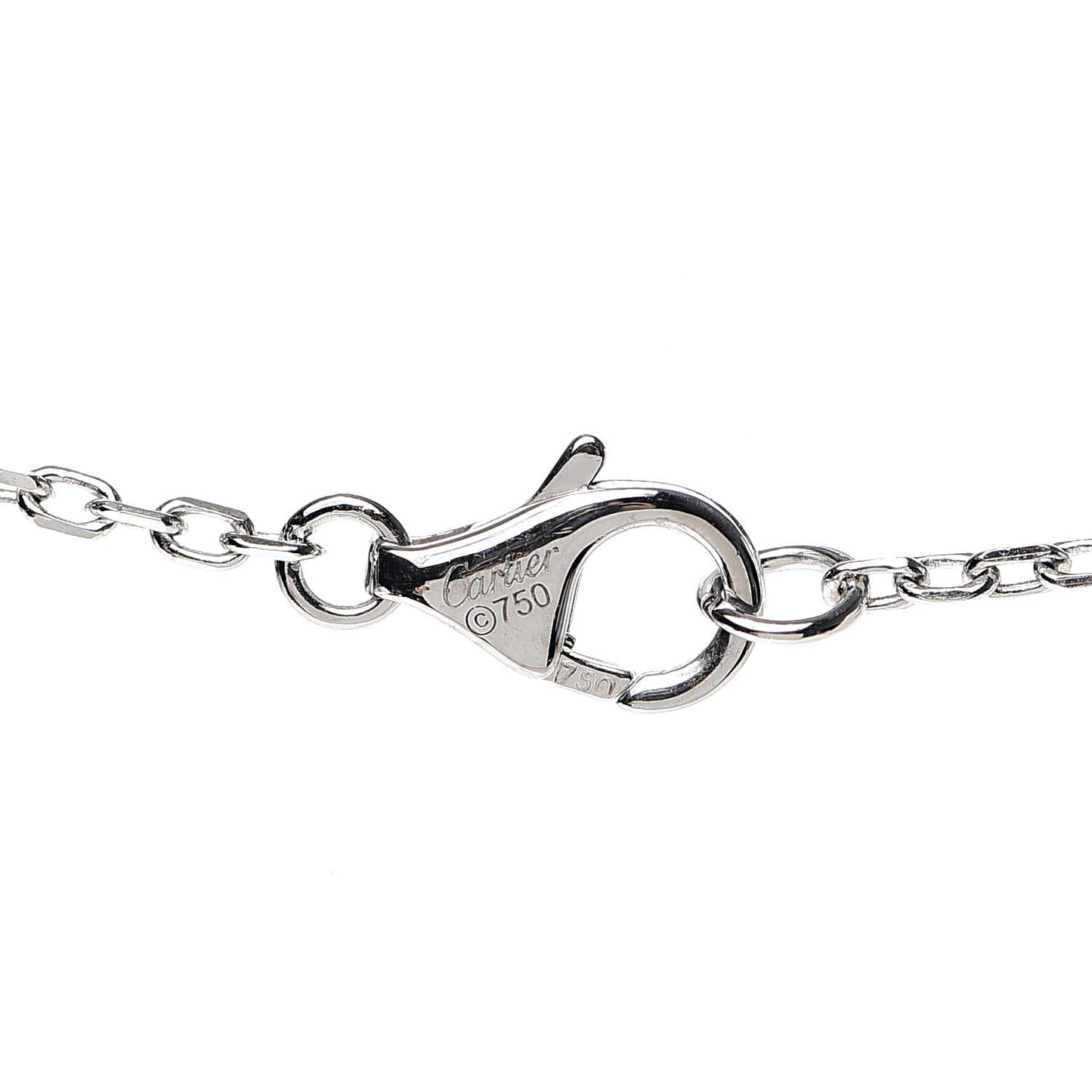 18K White Gold Diamond Interlocking LOVE Paved Necklace
