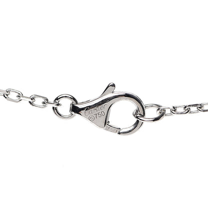 Cartier 18K White Gold Diamond Interlocking LOVE Paved Necklace 5 of 7