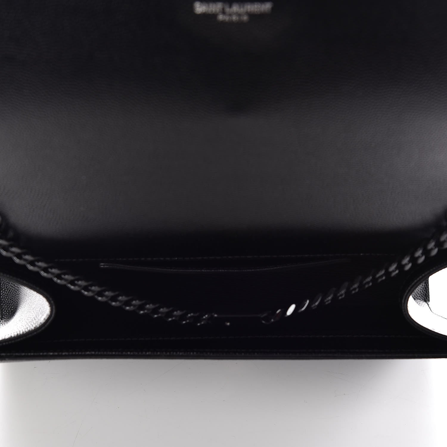 Saint Laurent Grain De Poudre Medium Classic Monogram Kate Satchel Black 5 of 9