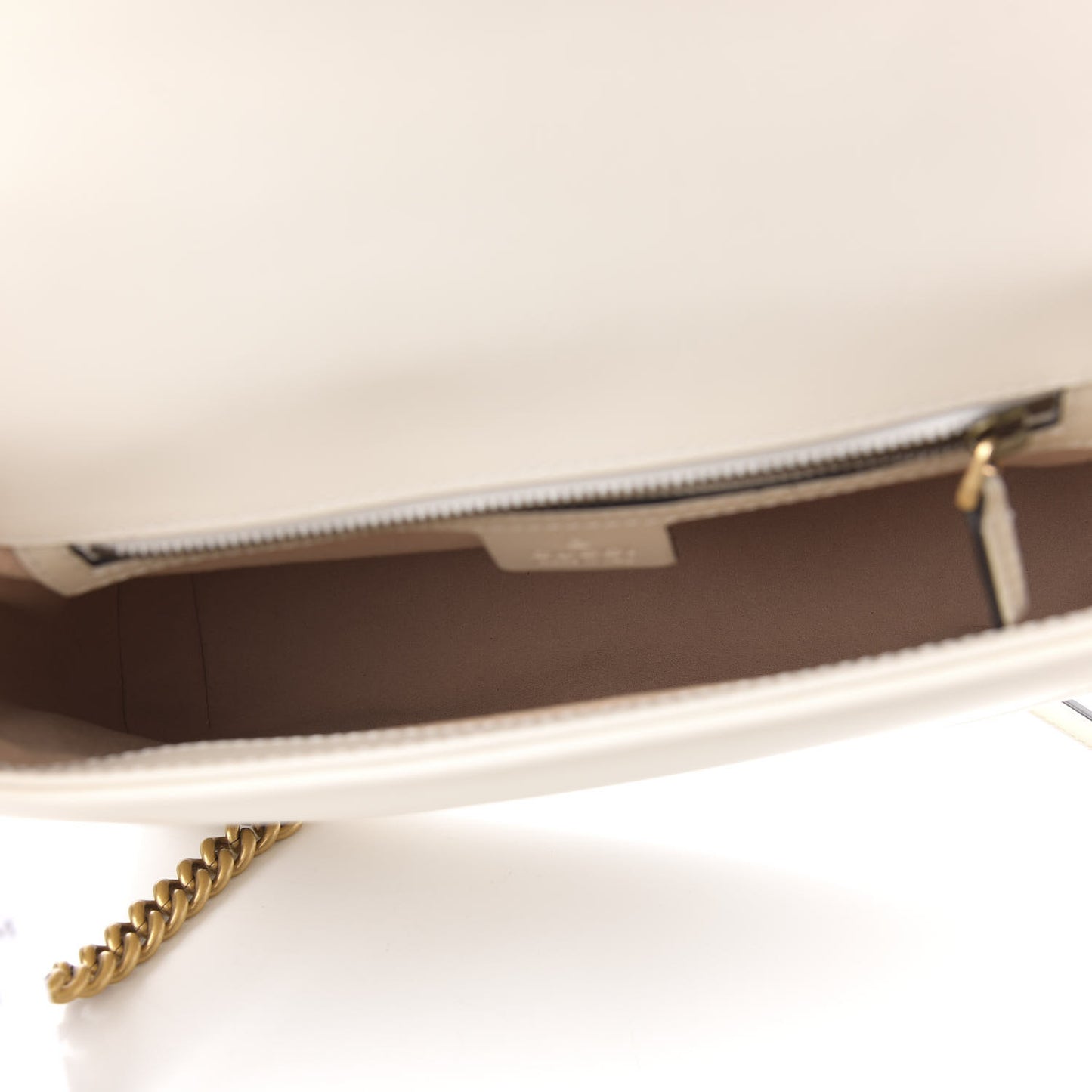 Calfskin Matelasse Small GG Marmont Top Handle Shoulder Bag White