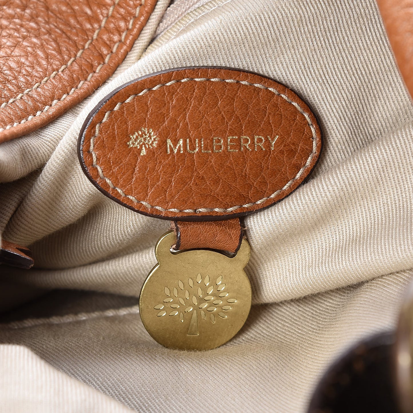 Spongy Pebbled Calfskin Mitzy Oak