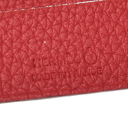 Hermes Togo Epsom Petit H Italian Car Bag Charm Rouge Casaque Gris Mouette 3 of 4