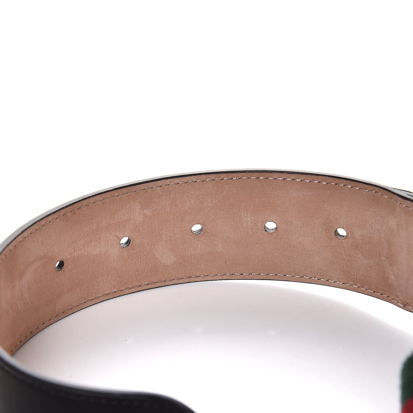 Nylon Calfskin Double G Web 40mm Belt 75 30 Green Red Black