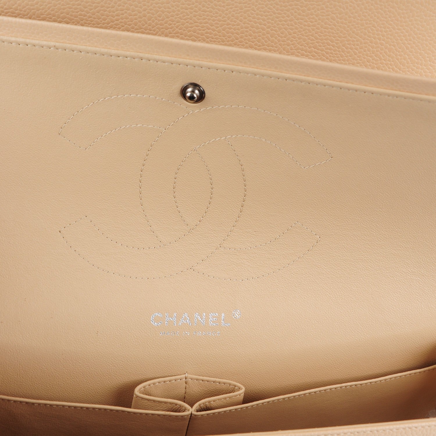 Chanel Caviar Quilted Jumbo Double Flap Beige Clair 7 of 8