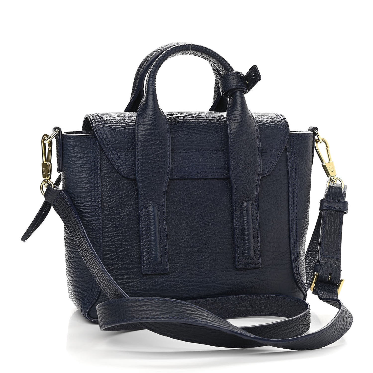 3.1 Phillip Lim Textured Calfskin Mini Pashli Satchel Ink 3 of 12