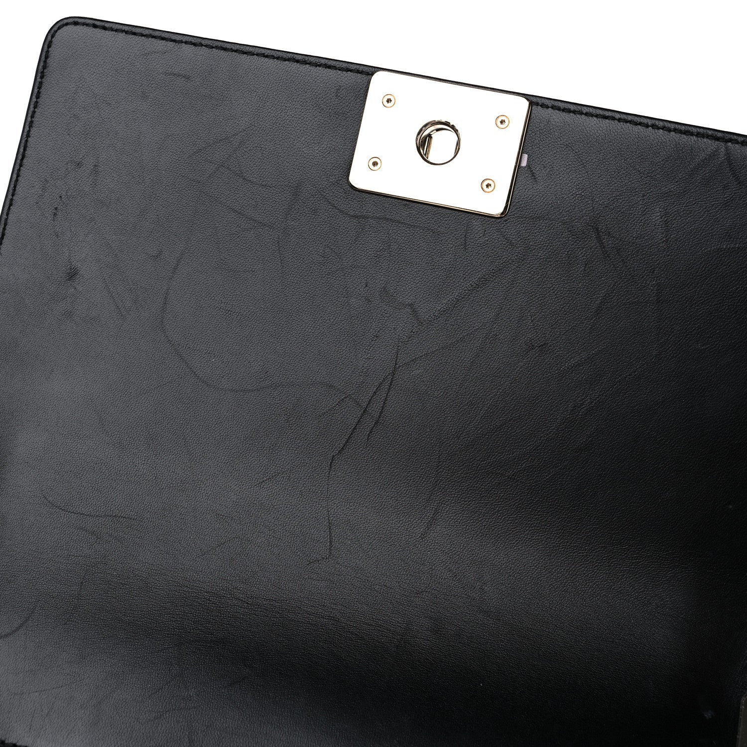 Chanel Lambskin Chain Quilted Medium Boy Flap Black 14 of 14