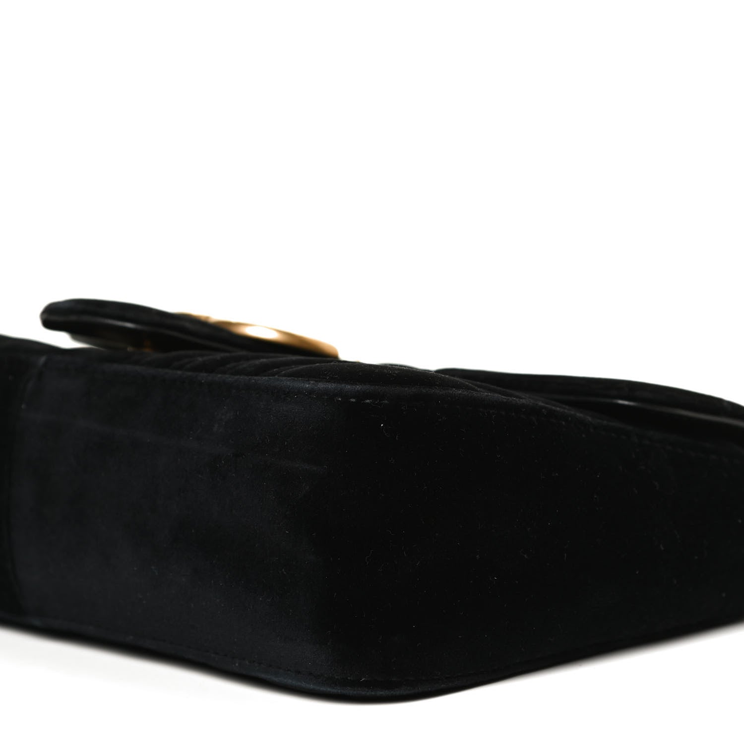 Gucci Velvet Matelasse Medium GG Marmont Shoulder Bag Black 11 of 13