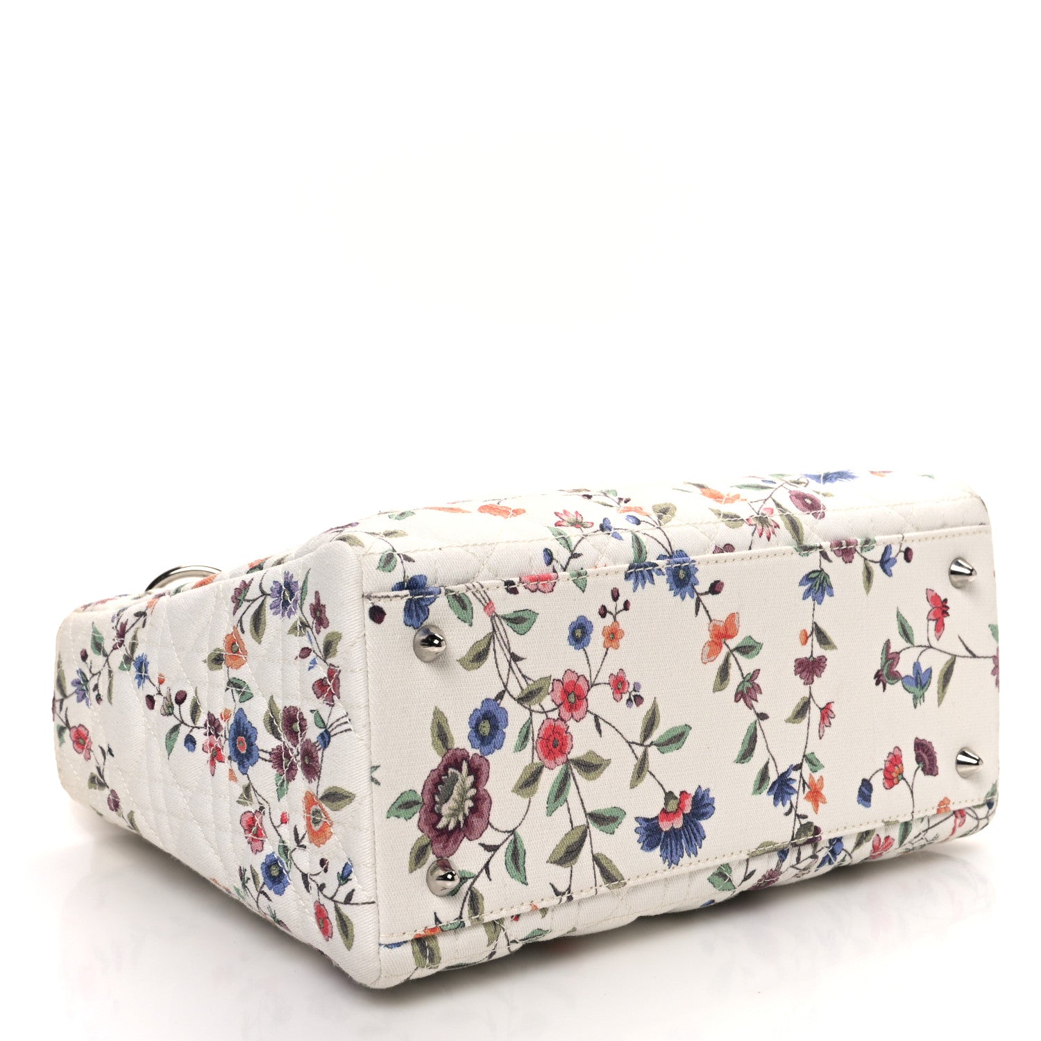 Christian Dior Canvas Nagoya Floral Medium Lady Dior White Multicolor 4 of 10