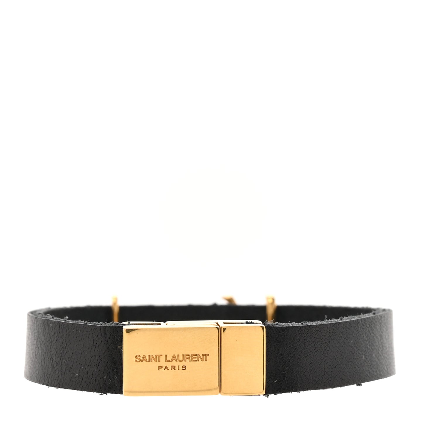 Calfskin Opyum Double Wrap Bracelet Black Gold