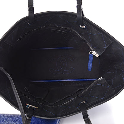 Chanel Grained Calfskin Shopping Fever Tote Blue 6 of 18