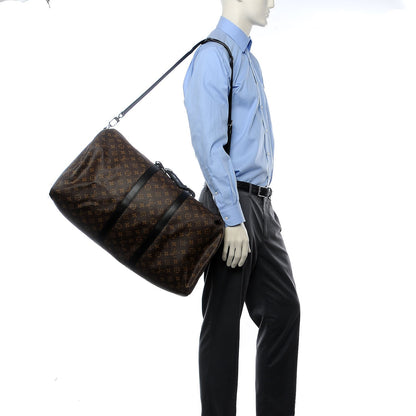 Louis Vuitton Monogram Macassar Keepall Bandouliere 55 3 of 10