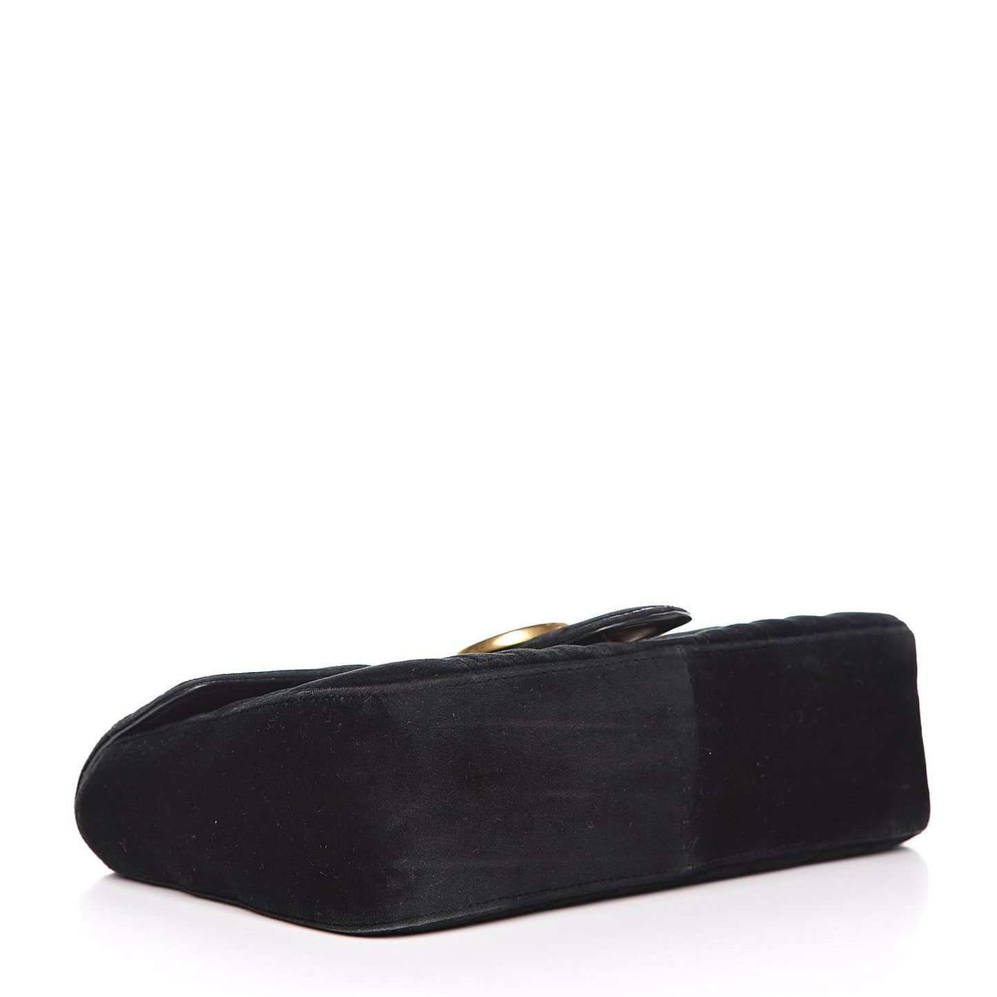 Velvet Matelasse Small GG Marmont Shoulder Bag Black