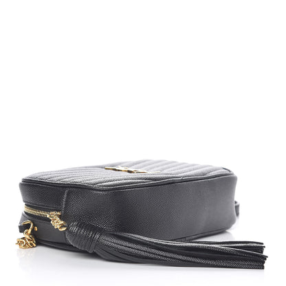 Saint Laurent Grain De Poudre Matelasse Monogram Mini Lou Camera Bag Black 4 of 10