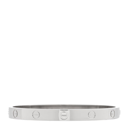 Cartier 18K White Gold LOVE Bracelet 17 1 of 7
