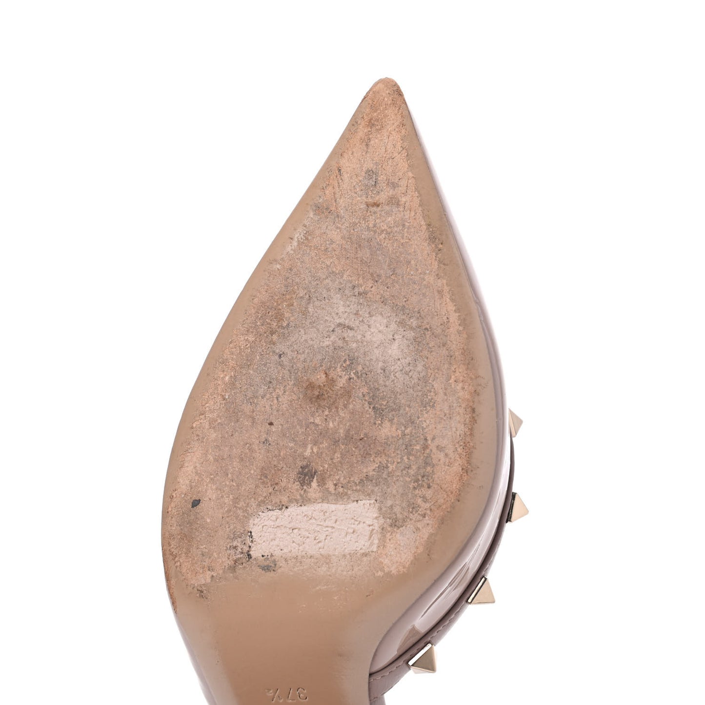 Patent Rockstud Half D'Orsay Slingback 85mm Pumps 37.5 Poudre