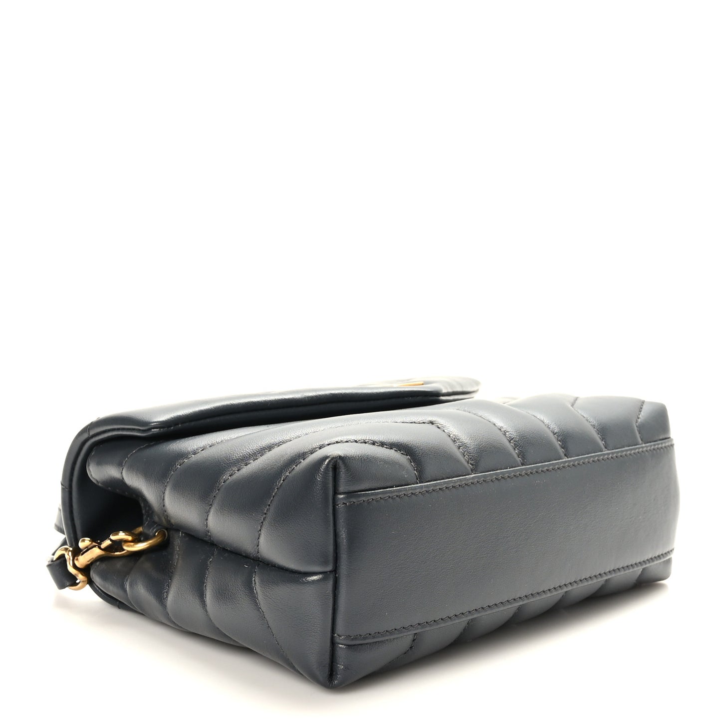 Calfskin Y Quilted Monogram Toy Loulou Crossbody Bag Dark Smog