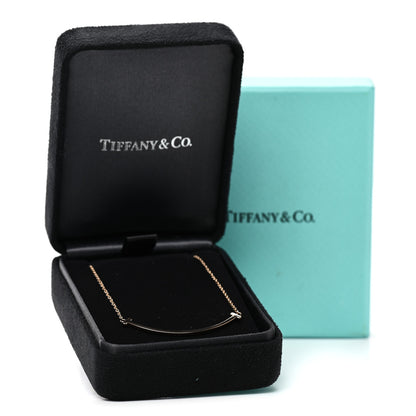 Tiffany 18K Rose Gold Small T Smile Pendant Necklace 6 of 6
